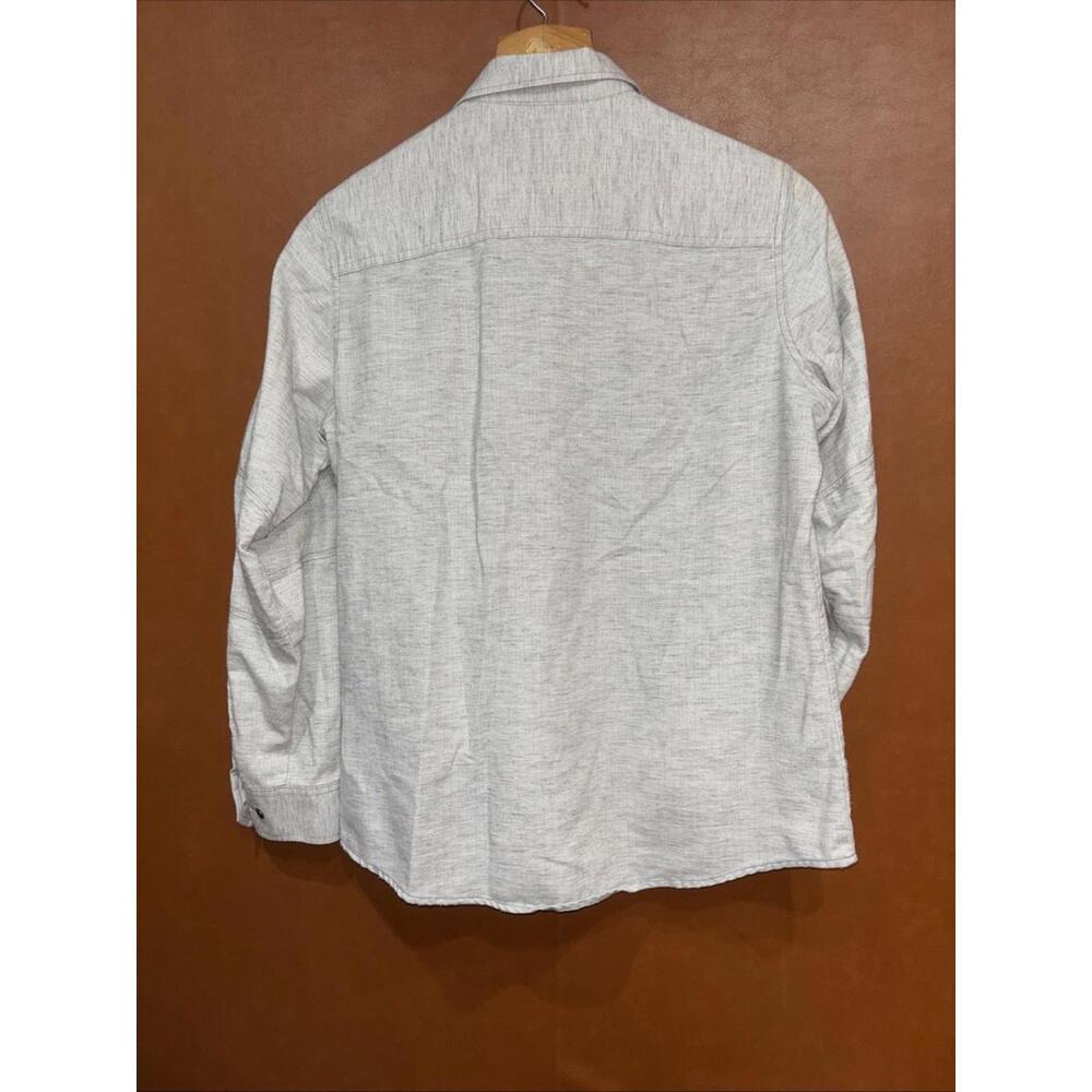 KUHL Shirt Men's Size Med Gray SHIFTR 5 Panel Button Up Linen Blend Hiking - Picture 9 of 11